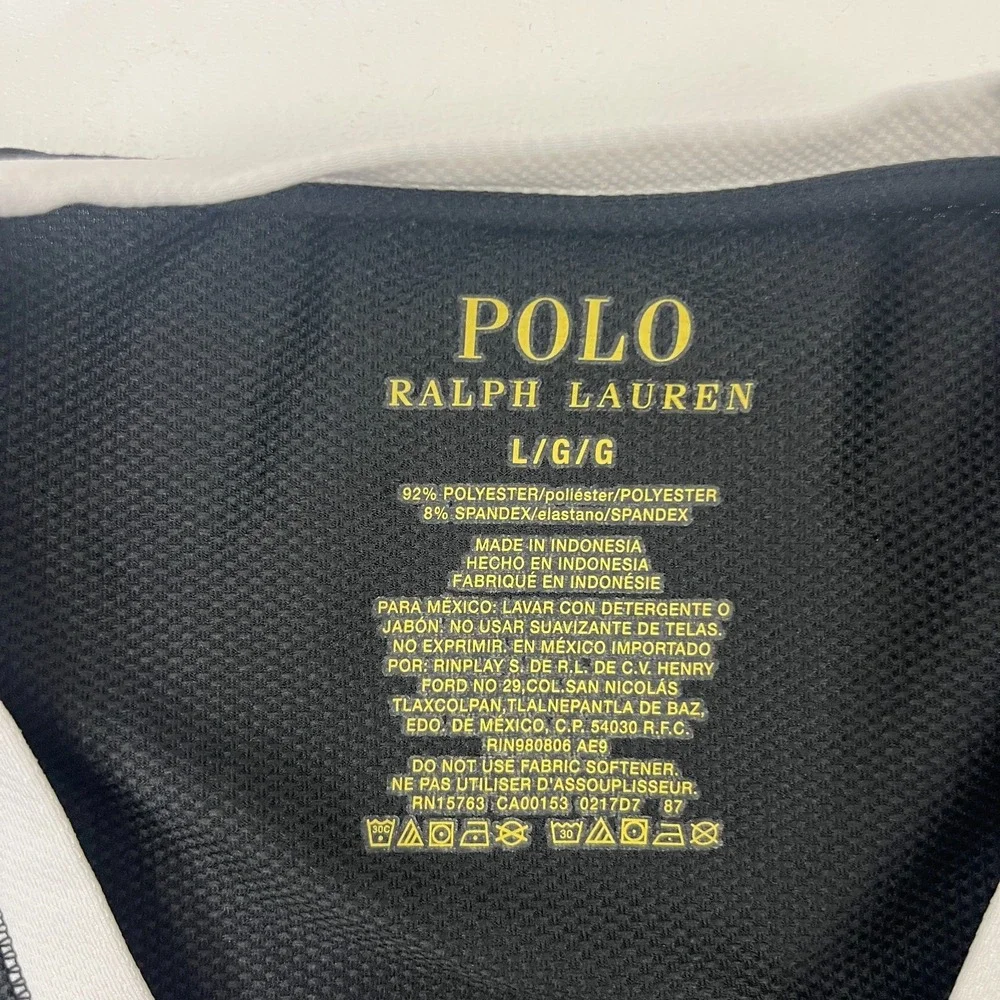 Polo Ralph Lauren Performance T-Shirt L/S Black Therma Sleep Workout Sz L